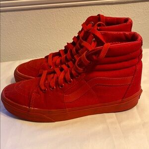 Vans Men's Red High-Top Sneakers